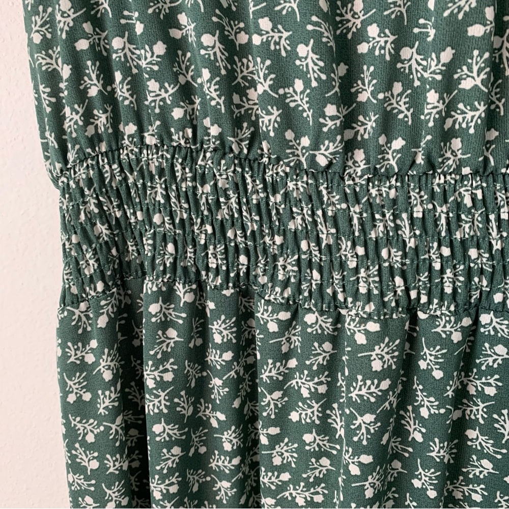 PRETTYGARDEN Maxi Dress Womens XL Flutter Sleeve Smocked Tiered Boho Floral - Picture 7 of 14